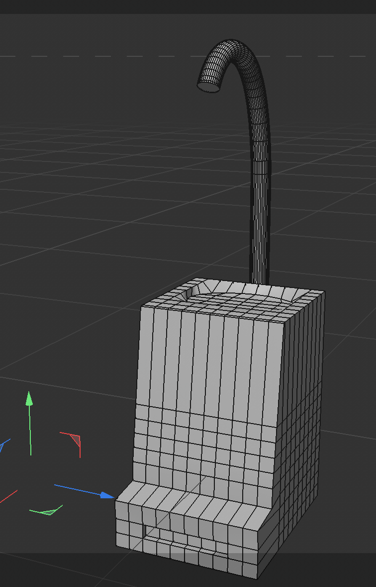 Lamp base with arm 3d model